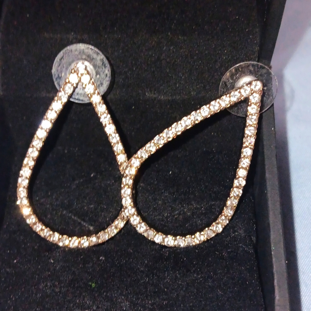 Diamond Dangle Earrings - image 2